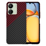Husa Xiaomi Redmi 13C 4G Asteroid GSM Carbonite FiberShell, rosu inchis
