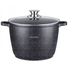 Oală marmorată &icirc;naltă cu capac, 28 cm, 10.2L &ndash; Royalty Line RL-AD-28ML, ideală pentru sarmale