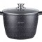 Oala marmorata inalta cu capac, 28 cm, 10.2L ? Royalty Line RL-AD-28ML, ideala pentru sarmale