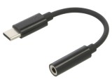 Cablu USB 3.1 Jack 3,5mm USB C 0,12m negru SAVIO