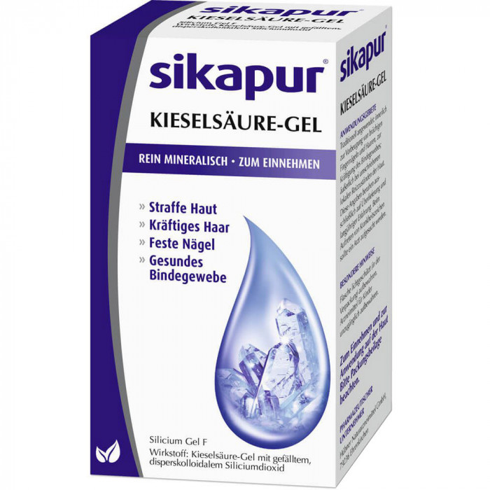 Gel Mineral din Silica, Sikapur, Acid Silicilic pentru Ingestie Orala, pentru Par, Piele si Unghii S