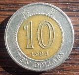 (M1191) MONEDA HONG KONG - 10 DOLLARS 1994, BIMETALICA, Europa