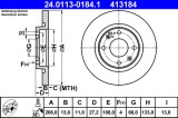 ATE 24.0113-0184.1 Disc frana