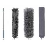 Cumpara ieftin Set pamatuf pentru praf cu maner telescopic extensibil, 3 capete din microfibra lavabila, flexibil, pentru mobilier, tavan, aer conditionat si spatii