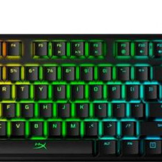 Tastatura Gaming Mecanica HyperX Alloy Origins Core TKL, iluminare RGB, Cu fir, Aqua Switch, Layout International (Negru)