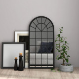 Oglinda,negru, 90x45 cm,fier, pentru utilizare &icirc;n interior GartenMobel Dekor, vidaXL