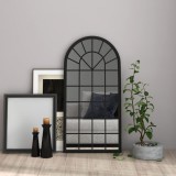 vidaXL Oglindă,negru, 90x45 cm,fier, pentru utilizare &icirc;n interior