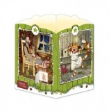 Set calendar de advent tip felinar, felicitare si plic, Pettson si Findus, 17x12 cm