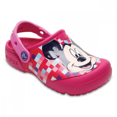 Saboti Kids&amp;#039; Crocs Fun Lab Mickey Mouse Clog Roz - Candy Pink foto