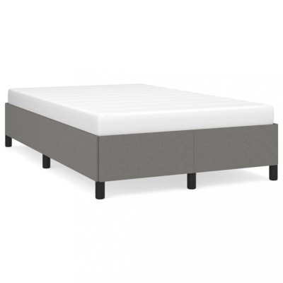 vidaXL Cadru de pat fără saltea gri &amp;icirc;nchis 120x190 cm țesătură 3269632 foto