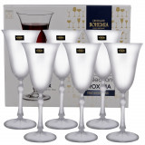 Set 6 pahare cristal vin rosu Proxima Bohemia, 350 ml, Transparente