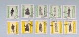 Ajman State Emiratele Arabe 1972 Istoria Uniformelor Militare 1 Riyal Lot 10 Valori Ștampilate - OREF1
