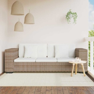 vidaXL Set canapea de 3 locuri din poliratan 8 piese 243246 foto