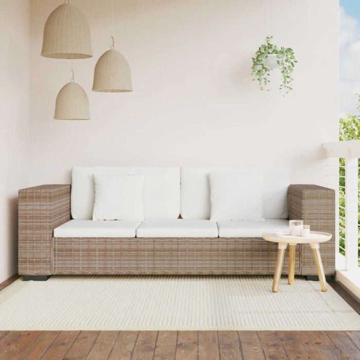 vidaXL Set canapea de 3 locuri din poliratan 8 piese 243246