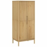 Cumpara ieftin Sifonier "FLORO", maro ceruit, 77x53x171 cm, lemn masiv pin