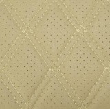 Material piele eco Bej cu gaurele model romb / cusatura Bej, ALM