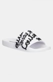 Versace Jeans Couture papuci femei, culoarea alb, 78VA3SQ1 71352 L02