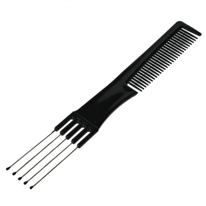 Pieptene Păr Tapat, Lungime 20cm, Metalic, Negru