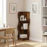 vidaXL Raft de colț Stejar fumuriu 34 x 33 x 102 cm Lemn prelucrat 899941