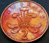 Moneda 2 (TW0) NEW PENCE- ANGLIA / MAREA BRITANIE, anul 1971* cod 739 - curcubeu