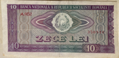 10 LEI ANUL 1966 / BANCNOTA DIN IMAGINI foto