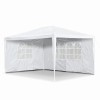 Pavilion gradina 3x3m, 2 pereti cu fereastra, structura metalica, acoperis polipropilena, alb