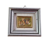 MICUT TABLOU MINIATURAL CU IMAGINE METALICA TEHNICA SERIGRAFIEI