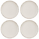 Set farfurii 4 piese, ceramice pentru fructe, Bej Nordic Style, diametru 19 cm