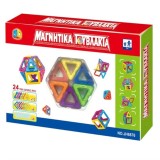 Cumpara ieftin Set de constructie magnetic, 24 piese