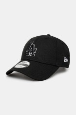 New Era șapcă de baseball din bumbac culoarea negru, cu imprimeu, 60471464