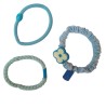 Set 3 elastice de par, 8 cm, Albastru, 14BJ