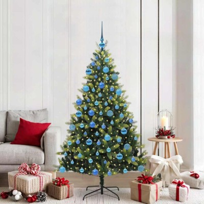 vidaXL Brad de Crăciun artificial cu ramuri articulate și 300 LED-uri 3395998 foto