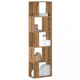 VidaXL Bibliotecă 5 niveluri stejar artizanal 45x23,5x162,5 cm lemn