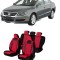 Set huse scaune compatibile VW Passat B6 (2005-2010)Piele+Textil (Compatibile cu sistem AIRBAG)