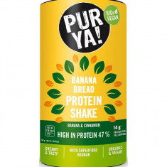 Pulbere pentru Shake Proteic cu Banane si Scortisoara Bio 47% Proteina 480 grame Pur Ya