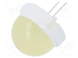 LED galben 20mm 650-3000mcd 120&deg; convex POLAM-ELTA