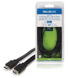 Cablu HDMI tata - HDMI tata plat 2m 4K High Speed cu Ethernet, Valueline