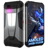 Cumpara ieftin Telefon mobil Unihertz 8849 Tank 4, Negru, 5G, 6.78 AMOLED, 24GB RAM (12GB + 12GB Extensibili), 512GB ROM, Proiector DLP 720p, 50MP, Android 14, Dimen