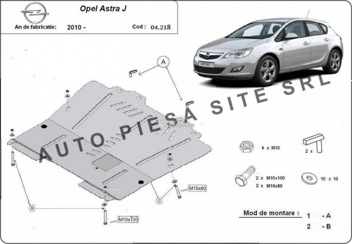 Scut metalic motor Opel Astra J fabricat incepand cu 2010 APS-04,218