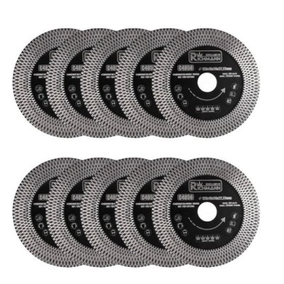 Disc diamantat turbo subtire, dublu segmentate, placi ceramice, taiere umeda si uscata, set 10 buc, 125x22.23x1.3 mm, Richmann Exclusive GartenVIP Diy foto