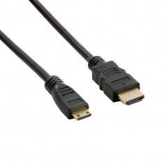 Cablu 4World mini HDMI 19/19 M/M, 1.5m, conector auriu foto