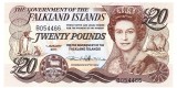 Insulele Falkland 20 Pounds 2011, P-19, UNC Bancnota