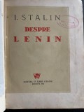 I. Stalin, Despre Lenin