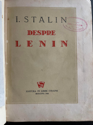 I. Stalin, Despre Lenin foto