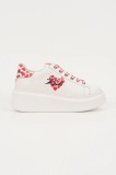 Karl Lagerfeld sneakers din piele ANAKAPRI culoarea alb, KL63518V