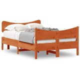 Cumpara ieftin Cadru pat fara saltea, maro ceruit, 120x190 cm, lemn masiv pin