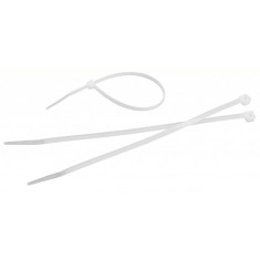 Colier din nailon pentru cabluri 2,5x140 mm alb, 100 buc, To