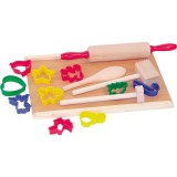 Cumpara ieftin Set de joaca pentru plastilina - Accesorii de bucatarie cu forme de biscuiti