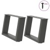 Picioare Masuta Cafea U Antracit Otel (2 Buc) 50x31cm - Robust, Ajustabile, Design Modern - Accesorii Mobila