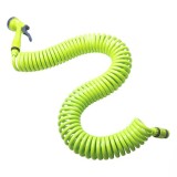 Furtun de udare &icirc;n spirală cu pistol, verde, 15 m